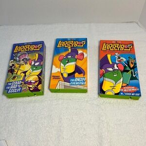 Larryboy The Cartoon Adventures VHS Lot of 3 VeggieTales Big Idea Green Tapes